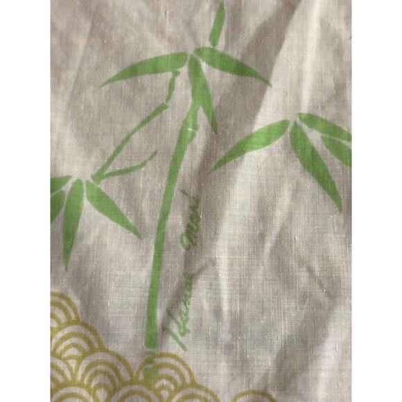 VTG West Point Pepperell Shower Curtain Asian Inspired Birds Bamboo 69"x72" - Picture 10 of 13